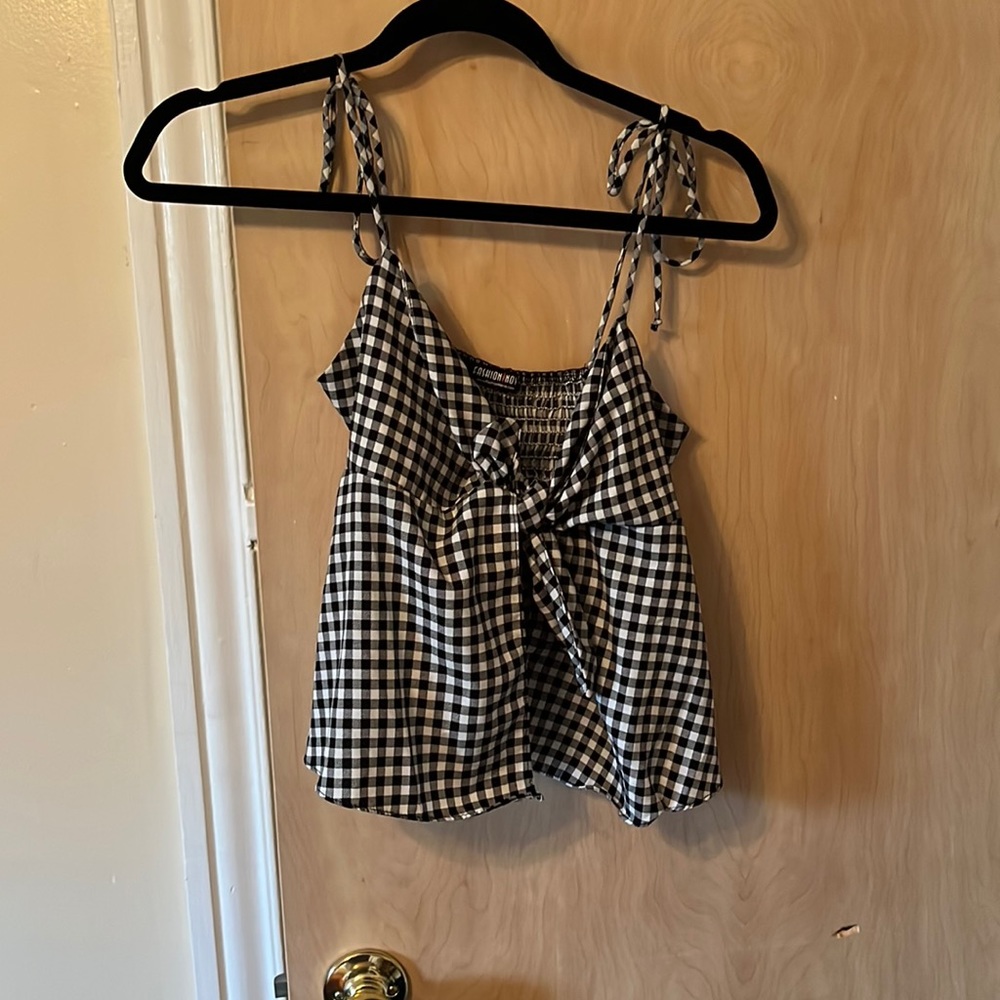 Summer cropped shirt open tie front